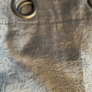 Silver Gray Curtains with Grommets (4 panels 2 of each design )
